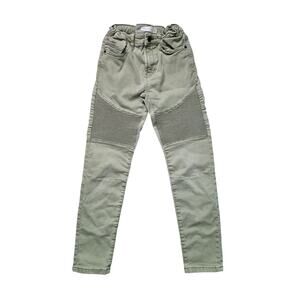 ZARA Boys Biker Skinny Jeans Olive Green Size 10